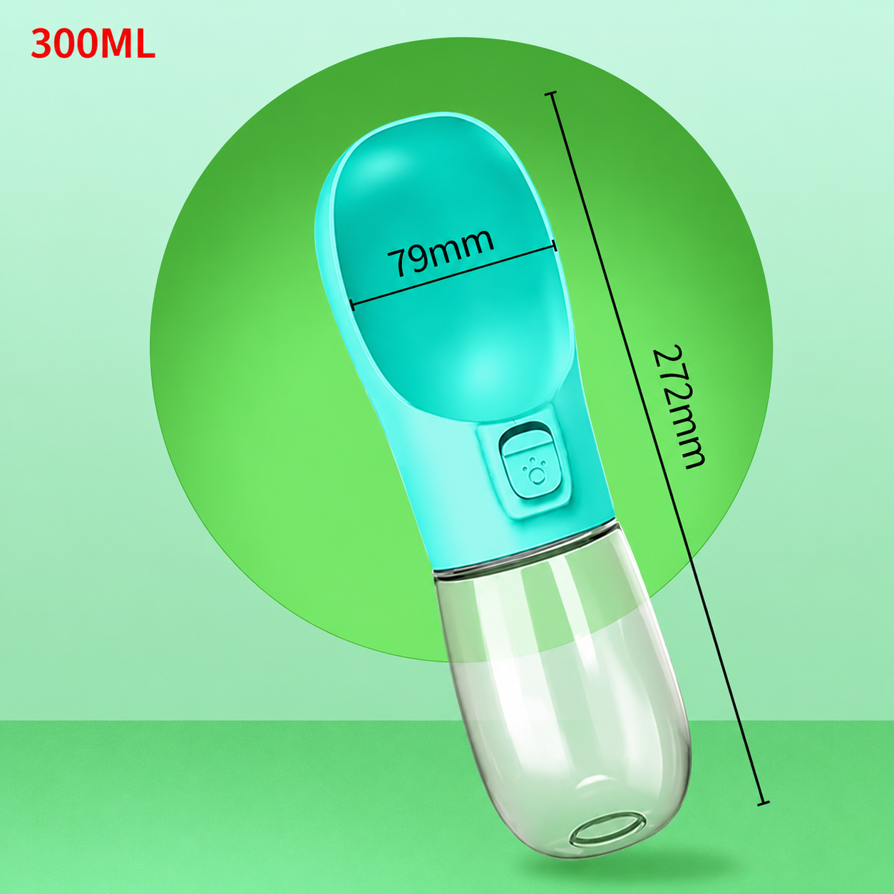 Portable Pet Water Bottle with Food Container Travel Dog Feeder